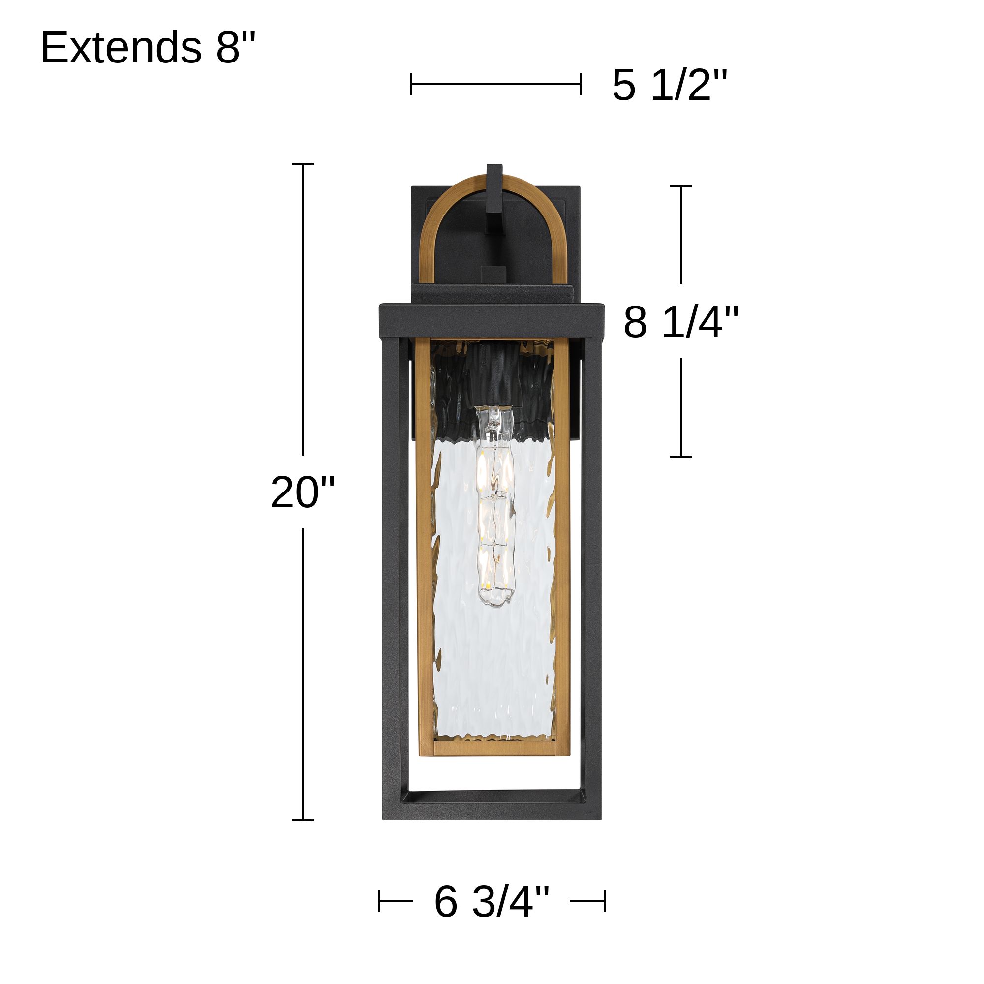 Talia 20" High Black and Antique Brass Modern Outdoor Barn Wall Light