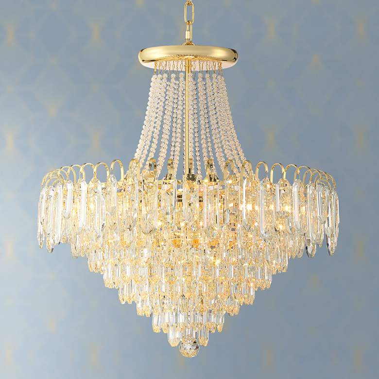Image 1 Talia 22 1/4" Wide Gold and Crystal 13-Light Chandelier