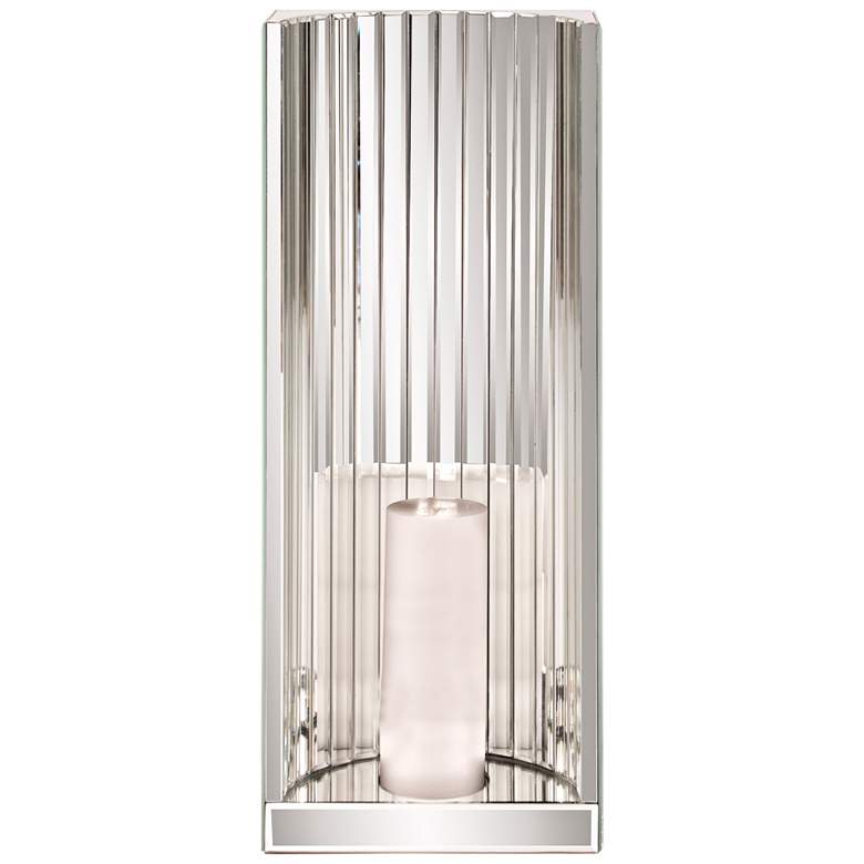 Image 1 Talia Mirrored Glass Pillar Candle Holder Wall Sconce