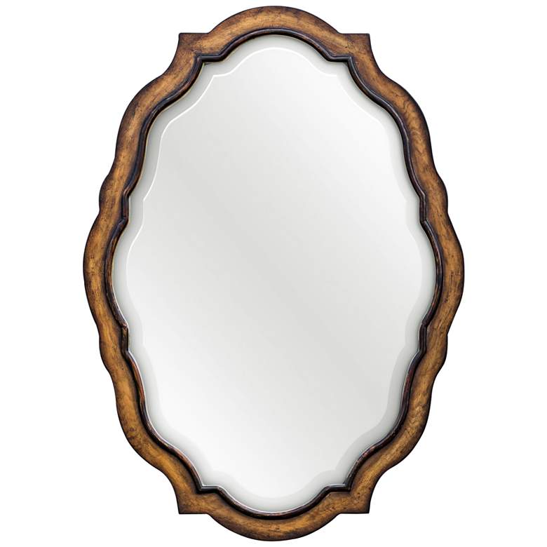 Image 1 Talicia Aged Honey Stain 29 1/2 inch x 41 1/2 inch Wall Mirror