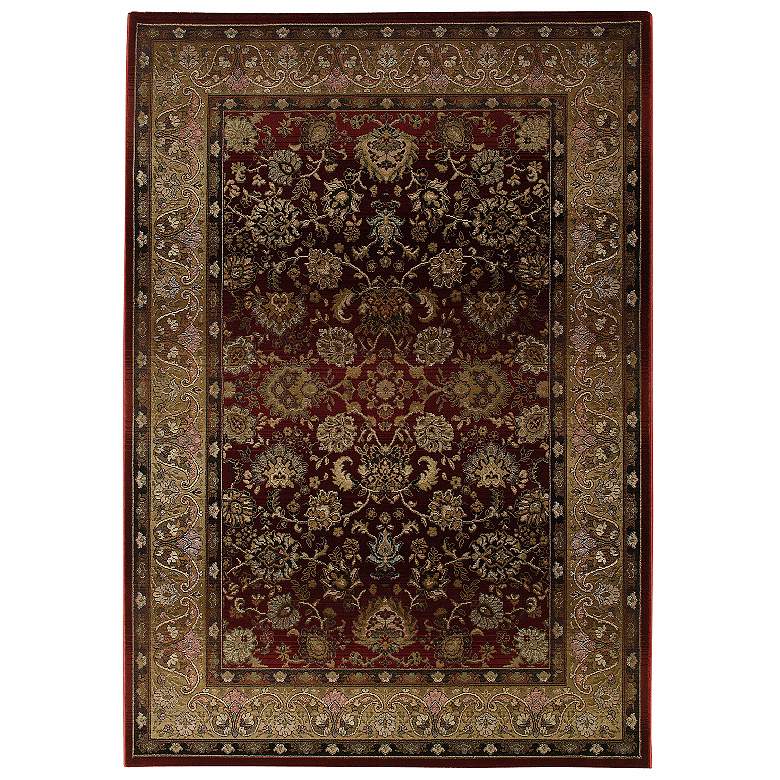 Image 1 Taline Collection 53"x7'6" Gold and Red Area Rug