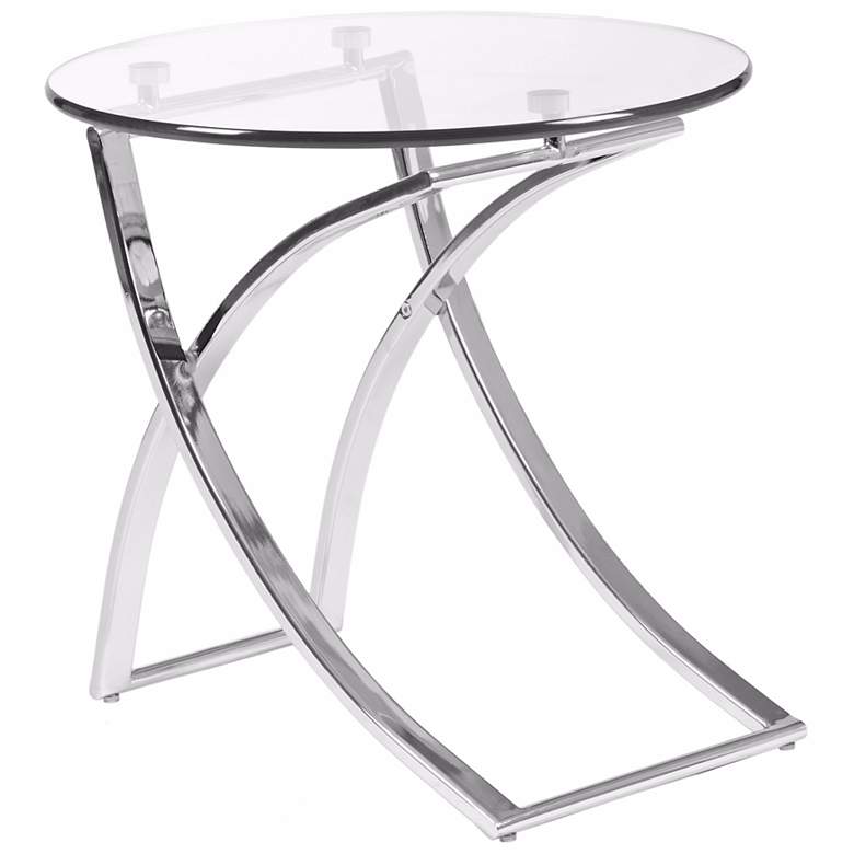 Image 1 Talisa Contemporary Glass and Chrome Side Table