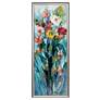 Tall Bright Flowers 36" High 2-Piece Framed Wall Art Set