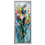 Tall Bright Flowers 36" High 2-Piece Framed Wall Art Set