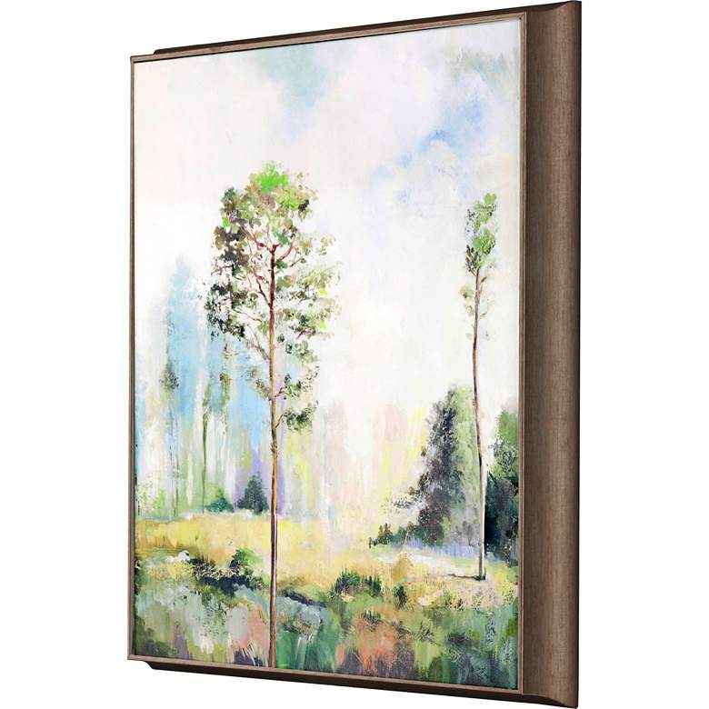 Image 3 Tall Green Trees I 21"W x 25"H Non-Glass Framed Art more views