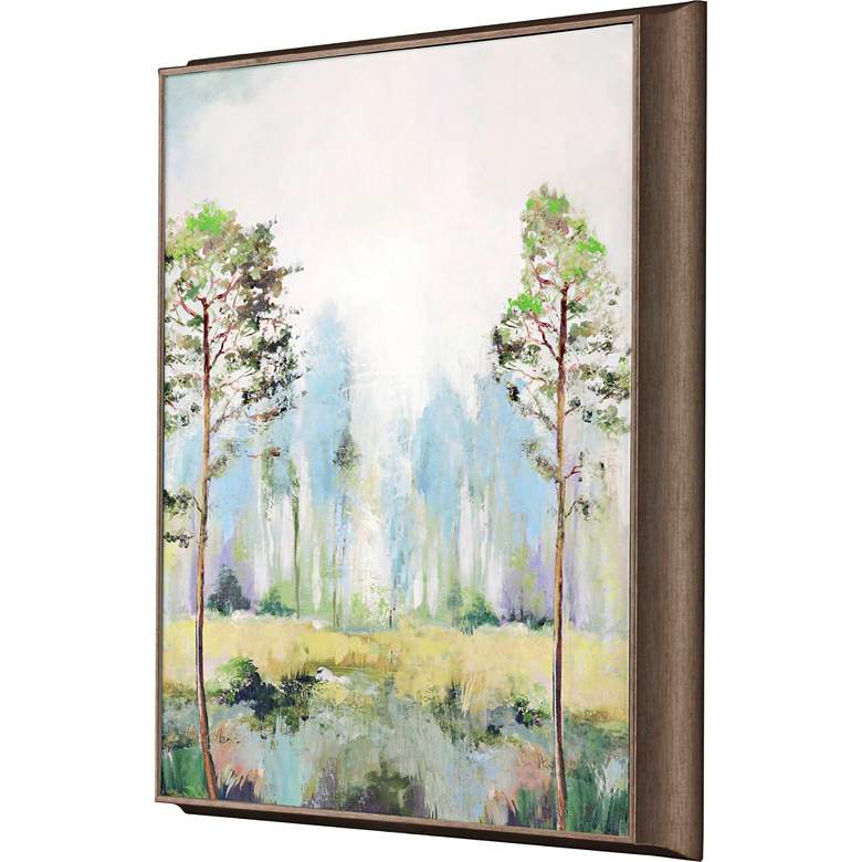 Image 3 Tall Green Trees II 21"W x 25"H Non-Glass Framed Art more views