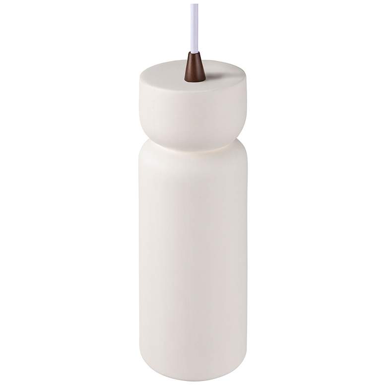 Image 4 Tall Hourglass Bisque White Cord Pendant more views