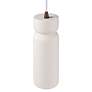4_Tall Hourglass Bisque White Cord Pendant more views