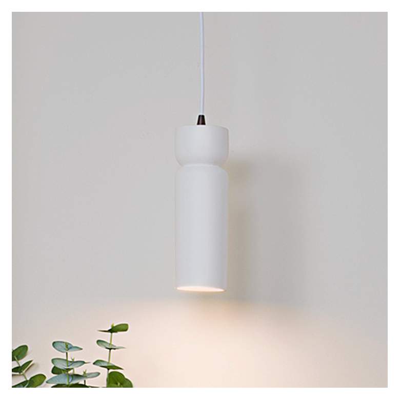 Image 1 Tall Hourglass LED Pendant - Bisque - DB