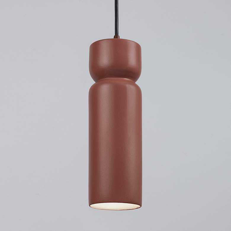 Image 3 Tall Hourglass LED Pendant - Canyon Clay more views