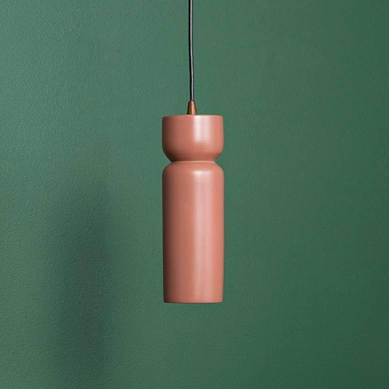 Image 1 Tall Hourglass Pendant - Canyon Clay