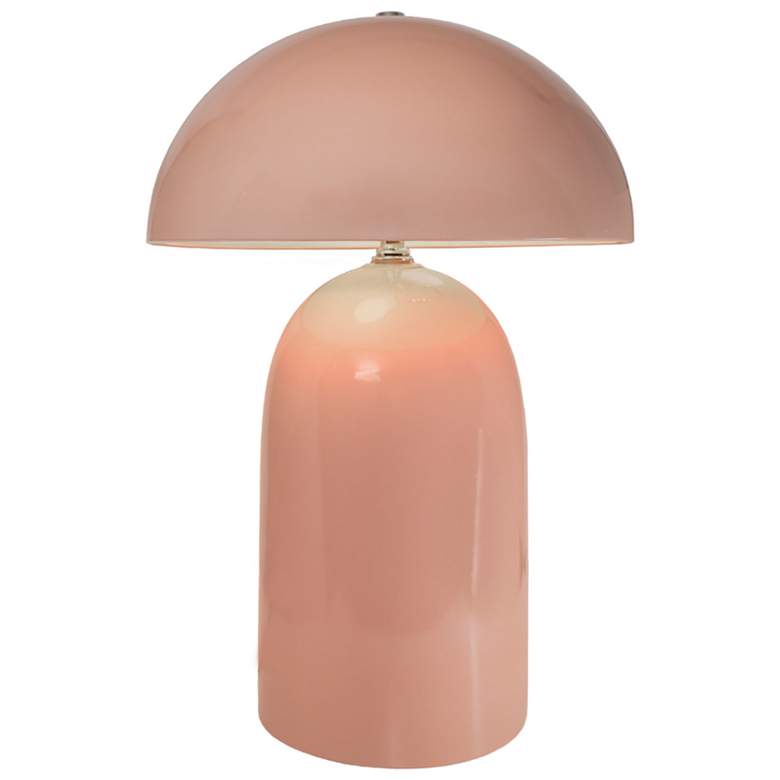 Image 1 Tall Kava 18.25 inch Tall Gloss Blush Ceramic Table Lamp