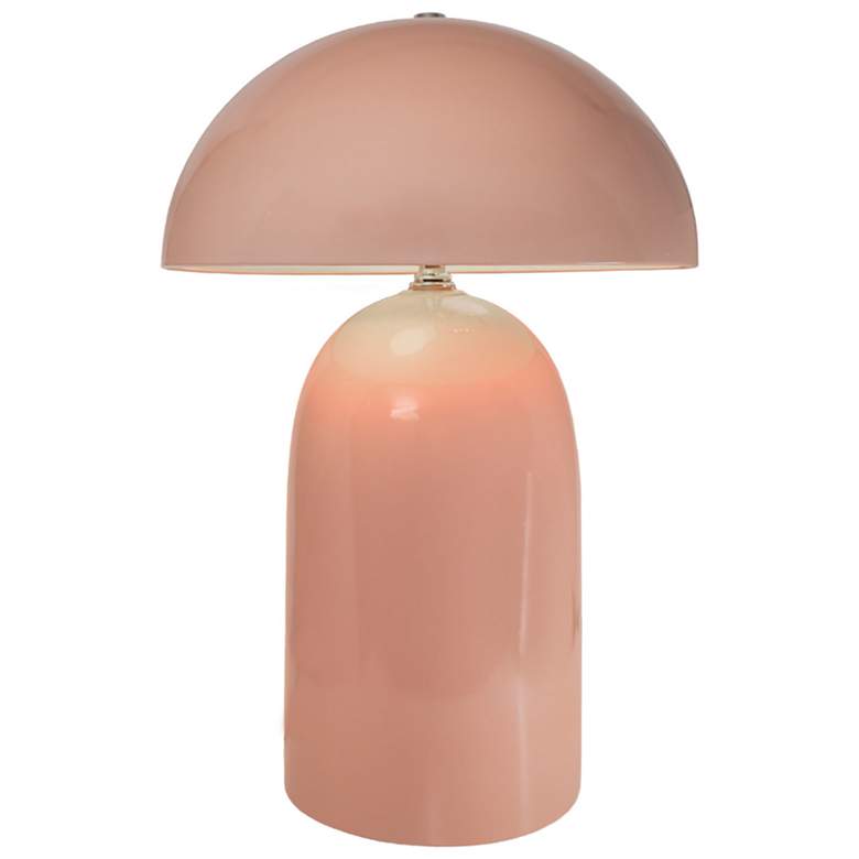 Image 1 Tall Kava 18.25" Tall Gloss Blush Ceramic Table Lamp