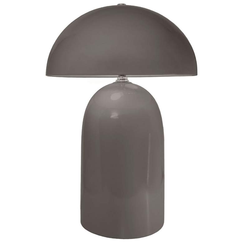 Image 1 Tall Kava 18.25 inch Tall Gloss Grey Ceramic Table Lamp