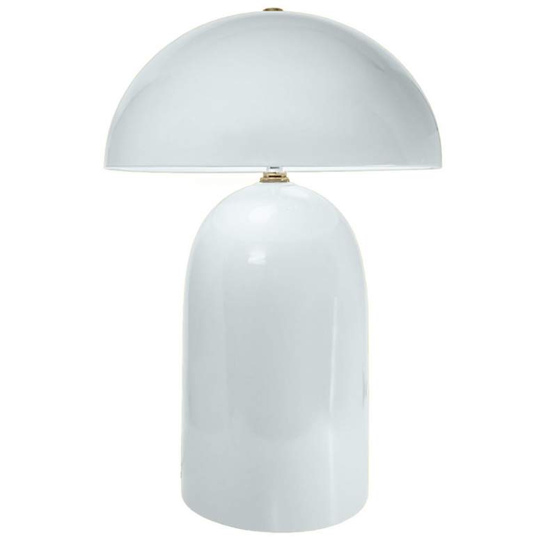 Image 1 Tall Kava 18.25 inch Tall Gloss White Ceramic Table Lamp