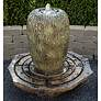 Tall Organic Urn 36" High Relic Hi-Tone LED Outdoor Fountain