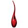 Tall Red Lacquer 18 3/4" High Flame Vase