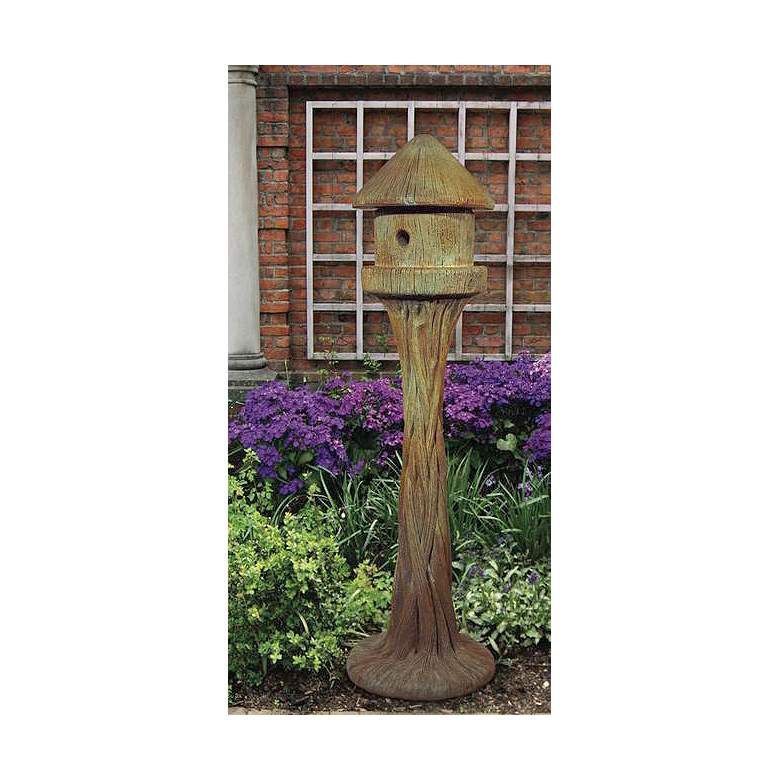Tall Round Bird House 50 3/4&quot;H Relic Nebbia Garden Accent
