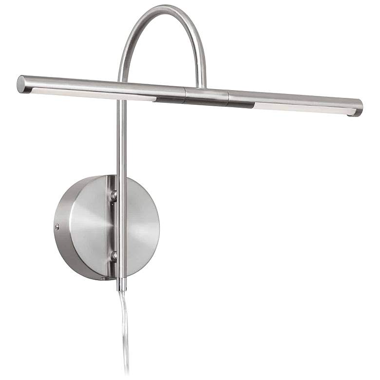 Image 1 Talla 17 1/2" Wide Satin Chrome Plug-In LED Picture Light