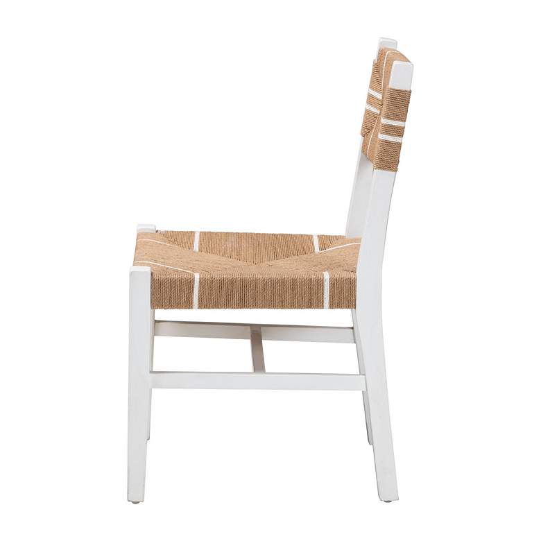 Image 4 Talli Paper Loom and White Mahogany Wood Dining Chair more views