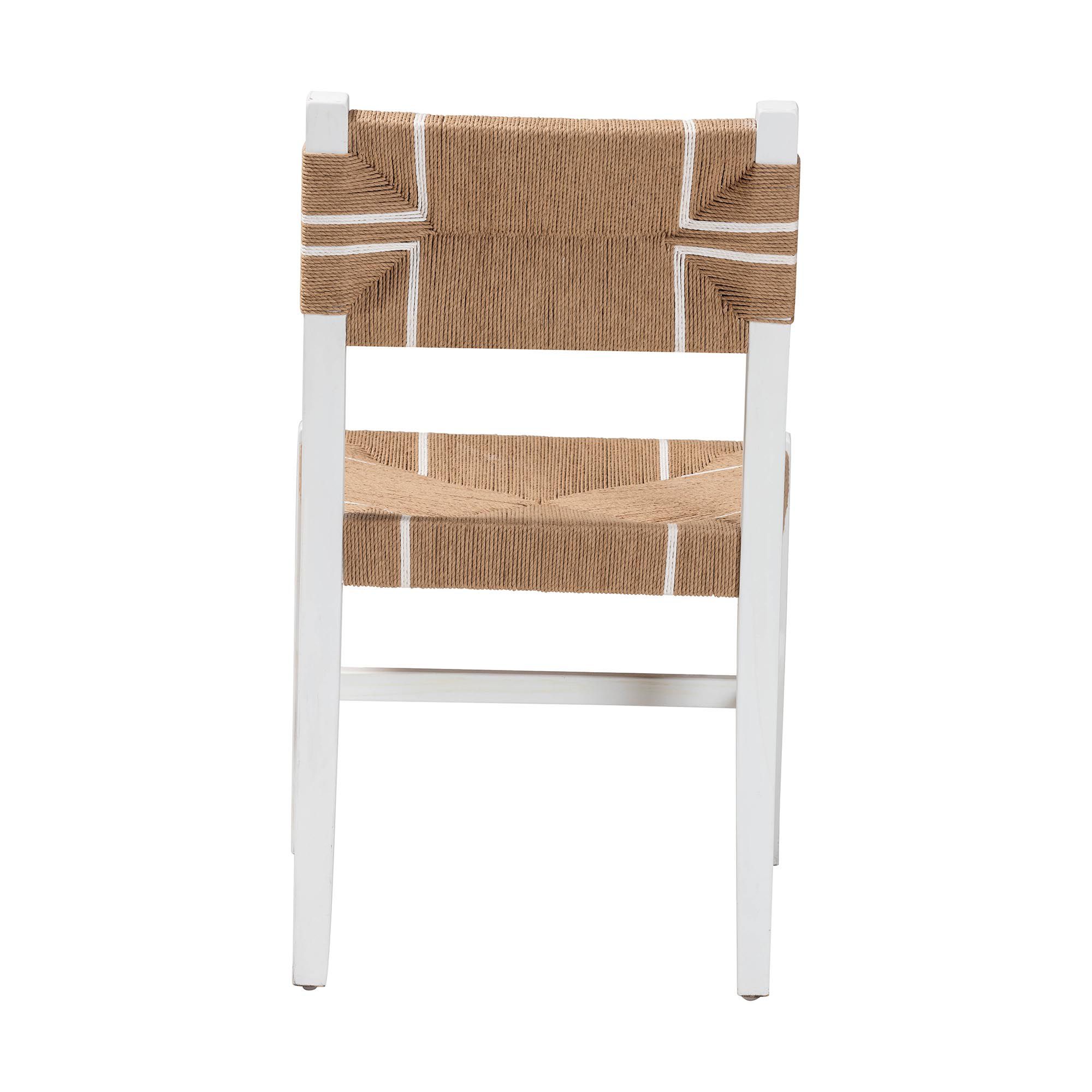 Image 5 Talli Paper Loom and White Mahogany Wood Dining Chair more views