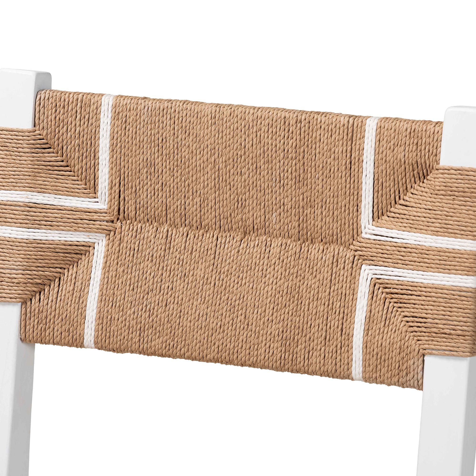 Image 6 Talli Paper Loom and White Mahogany Wood Dining Chair more views