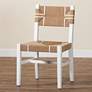 Talli Paper Loom and White Mahogany Wood Dining Chair