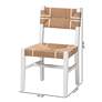 Talli Paper Loom and White Mahogany Wood Dining Chair