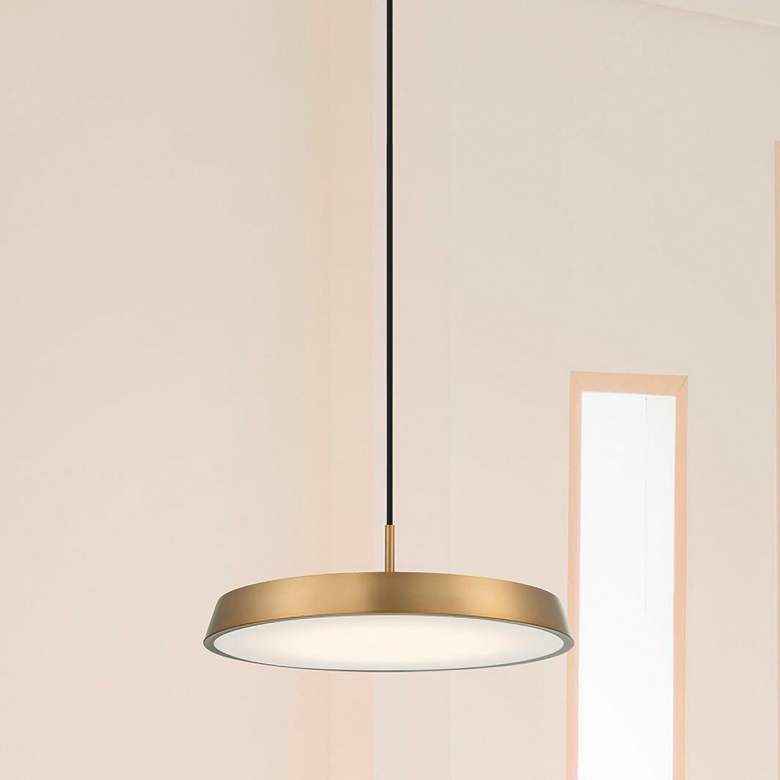 Image 1 Tallinn 18" Wide Brushed Gold LED Pendant Light