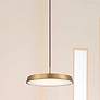 1_Tallinn 18" Wide Brushed Gold LED Pendant Light