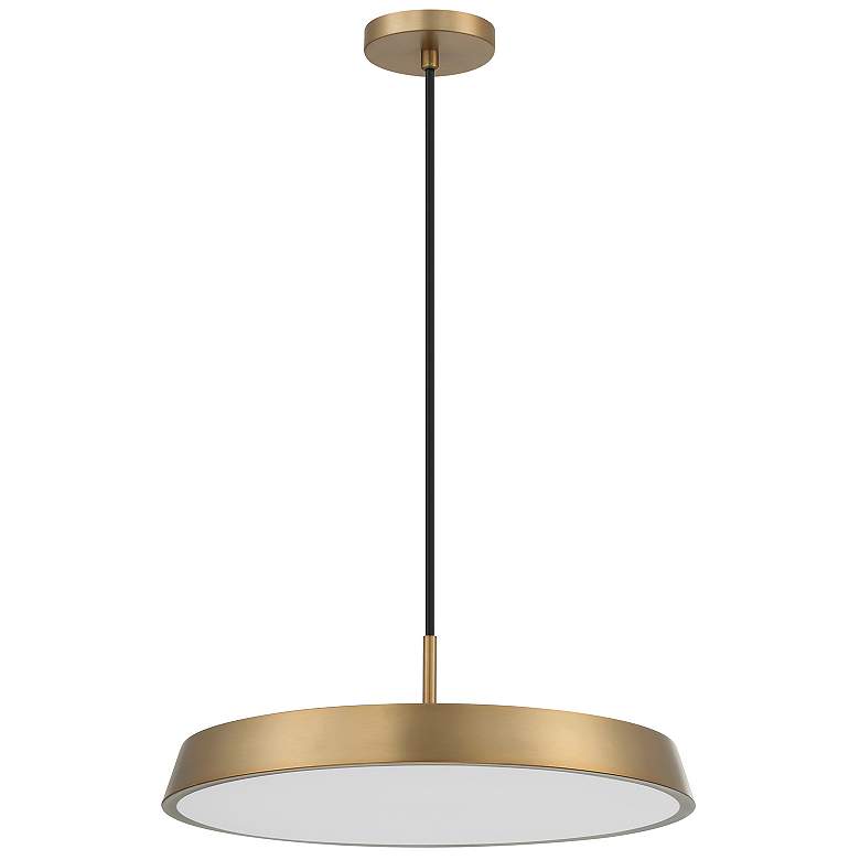 Image 3 Tallinn 18" Wide Brushed Gold LED Pendant Light more views