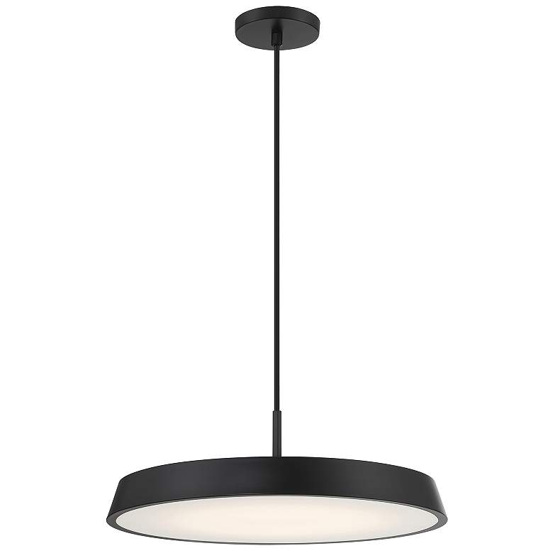 Image 1 Tallinn 18" Wide Matte Black LED Pendant Light