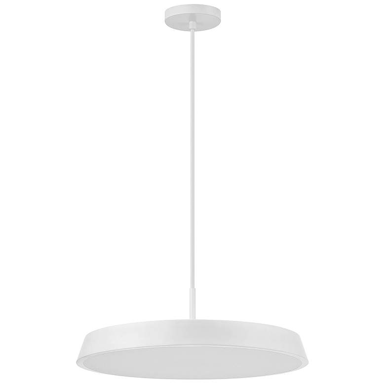 Image 3 Tallinn 18" Wide Matte White LED Pendant Light more views