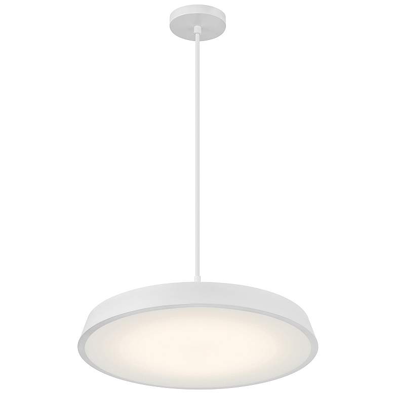 Image 5 Tallinn 18" Wide Matte White LED Pendant Light more views