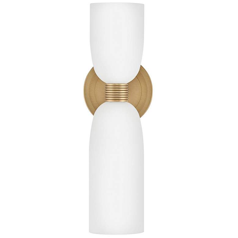 Image 1 Tallulah 14 3/4"H Lacquered Brass 2-Light LED Wall Sconce