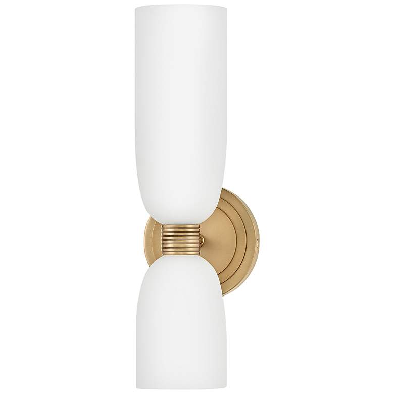 Image 5 Tallulah 14 3/4"H Lacquered Brass 2-Light LED Wall Sconce more views