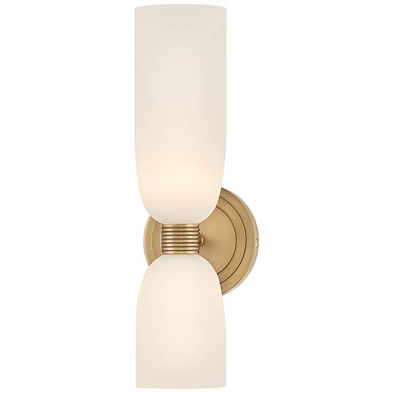 Image 6 Tallulah 14 3/4"H Lacquered Brass 2-Light LED Wall Sconce more views