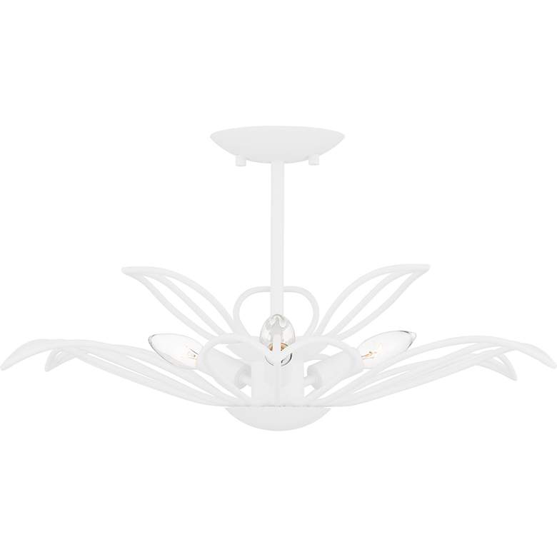 Image 3 Tallulah 3-Light Sand White Semi-Flush Mount more views