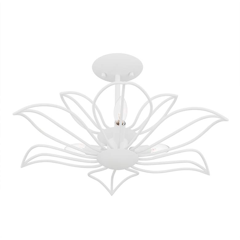 Image 4 Tallulah 3-Light Sand White Semi-Flush Mount more views