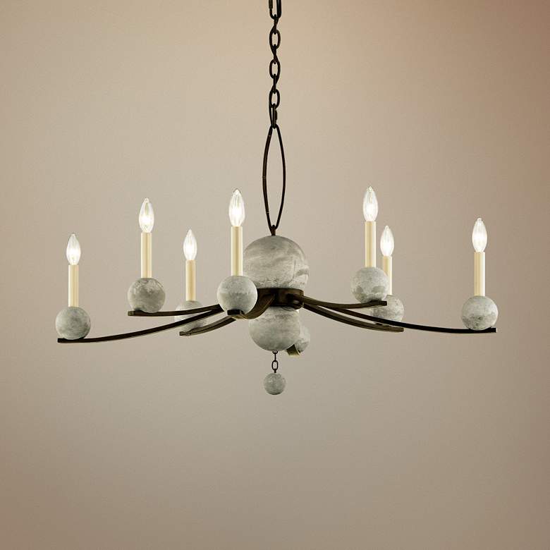 Image 1 Tallulah 38 inch Wide Natural Rust 8-Light Chandelier