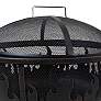 Talon 24 1/4" Round Black Wood Burning Fire Pit with Flames