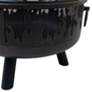 Thumbnail3 of Talon 24 1/4" Round Black Wood Burning Fire Pit with Flames more views