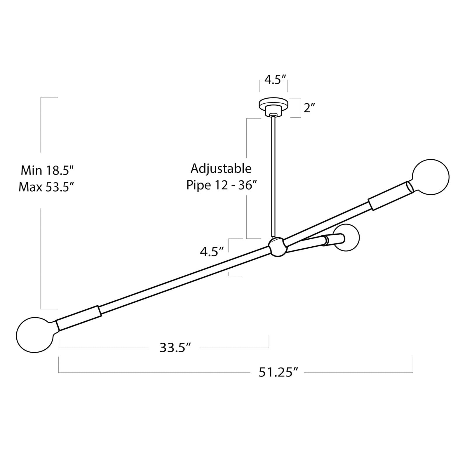 Talon 51 1/4" Wide Oil-Rubbed Bronze 3-Light Chandelier