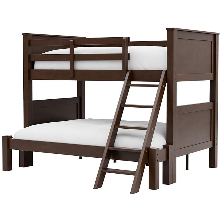 Image 2 Tam Walnut Wood Bunk Bed with Ladder