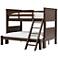 Tam Walnut Wood Bunk Bed with Ladder