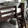 Tam Walnut Wood Bunk Bed with Ladder