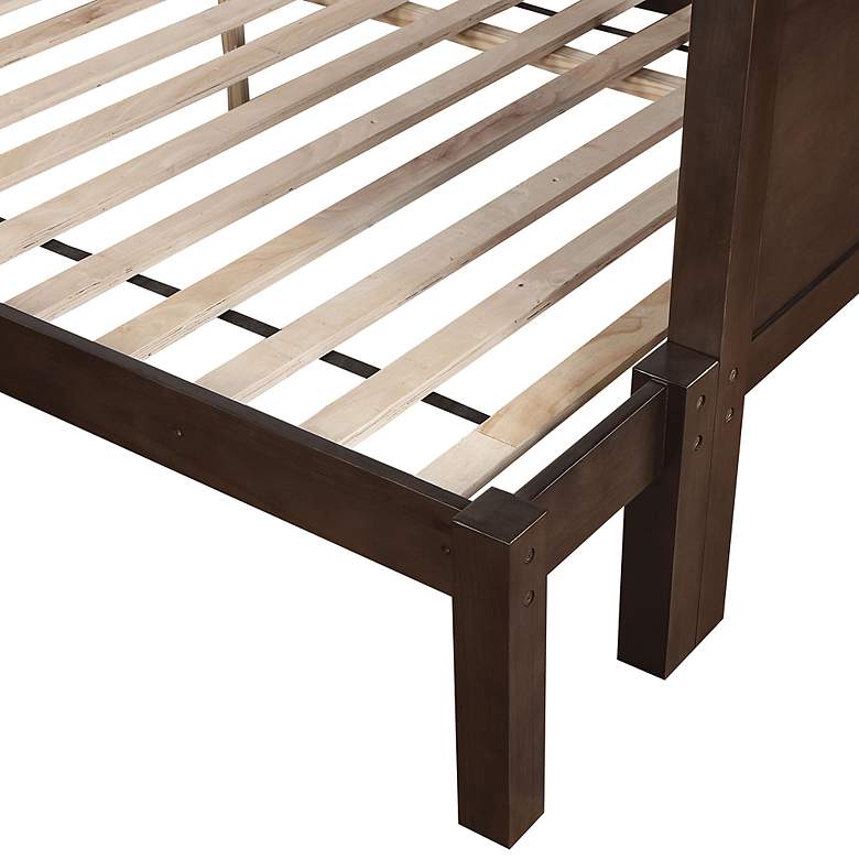 Image 4 Tam Walnut Wood Bunk Bed with Ladder more views
