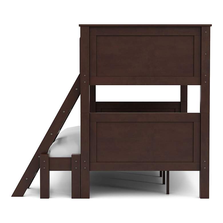 Image 6 Tam Walnut Wood Bunk Bed with Ladder more views
