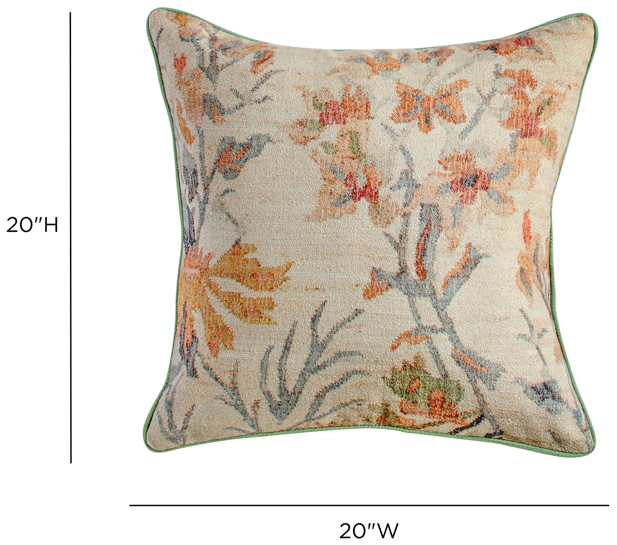 Image 4 Taman Natural Cotton Accent Pillow in Summer Florals more views