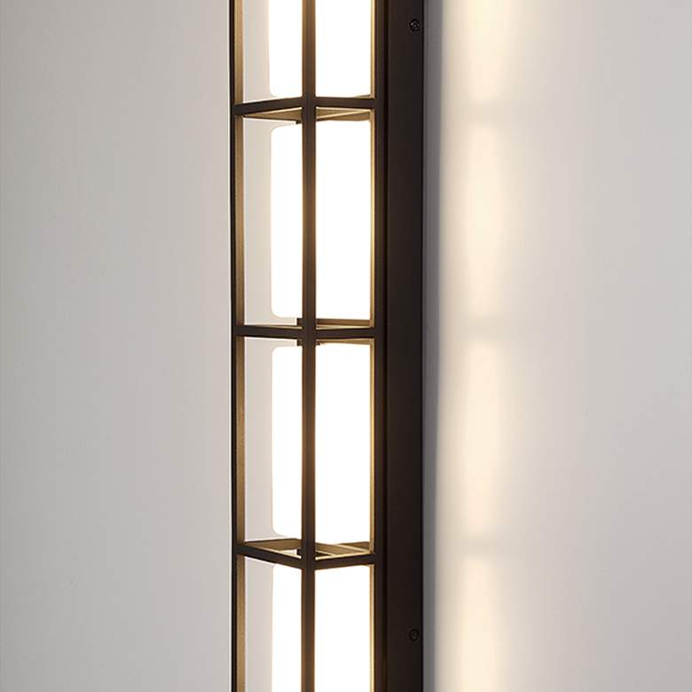 Image 4 Tamar 26 1/4" Wide Black 4-Light LED Outdoor Wall Light more views